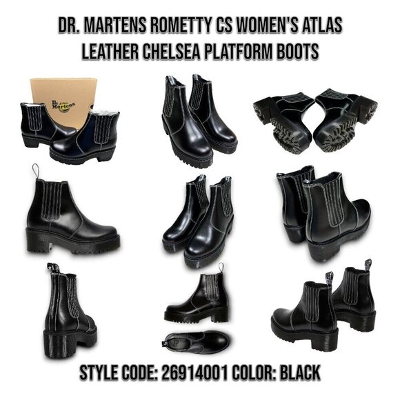 Dr. Martens Rometty CS Womens Atlas Leather Chelsea Platform Boots US Size 6 _A1 - Picture 1 of 16